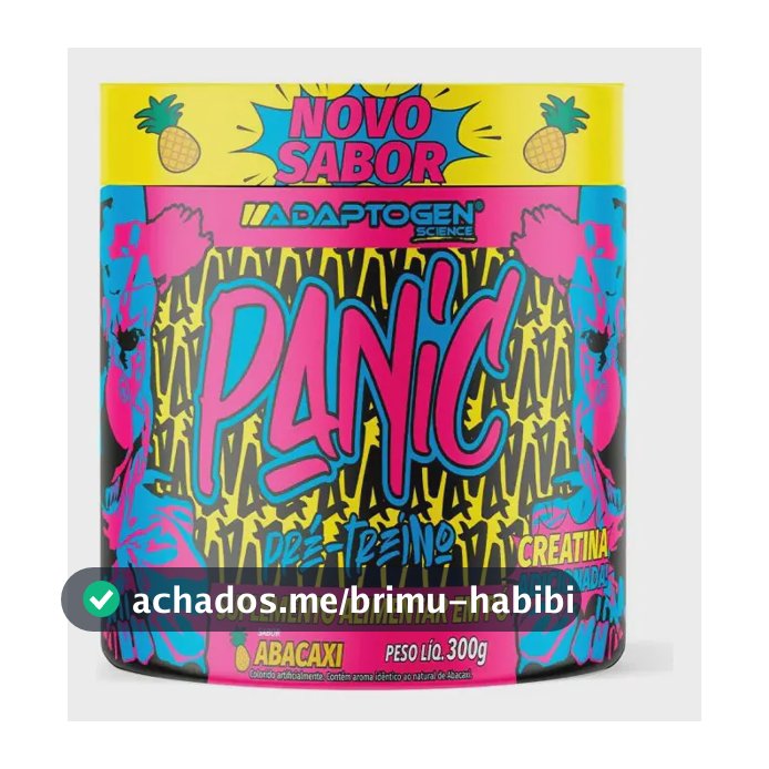 Pré-treino Adaptogen Panic 300g Abacaxi com Creatina e Cafeína