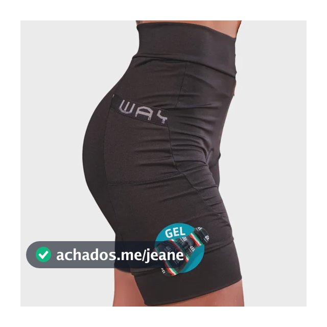 Bermuda Ciclismo Short Feminina Acolchoada Gel Bike C/ Bolso