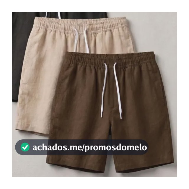 Kit 3 Short Mauricinho Linho Masculino Bermuda Verão Praia