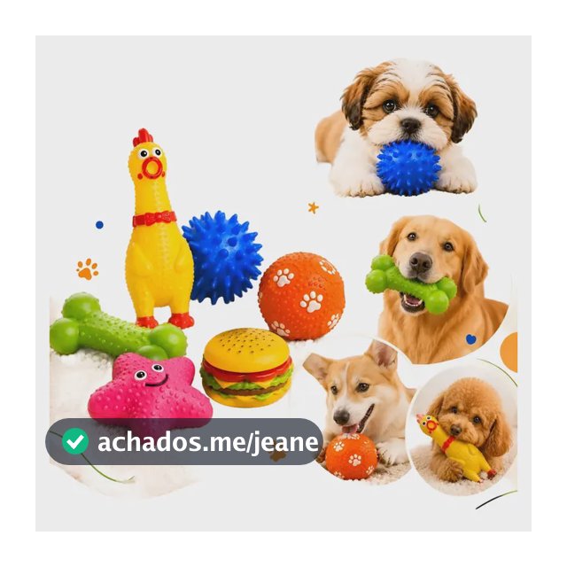 Kit 6 Brinquedos Para Cachorro Anti Estresse Mordedor Pet
