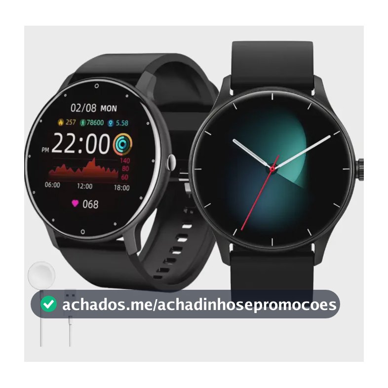 Relógio Inteligente Smartwatch Redondo Peje Pro Amoled Ip68 Preto Mesh