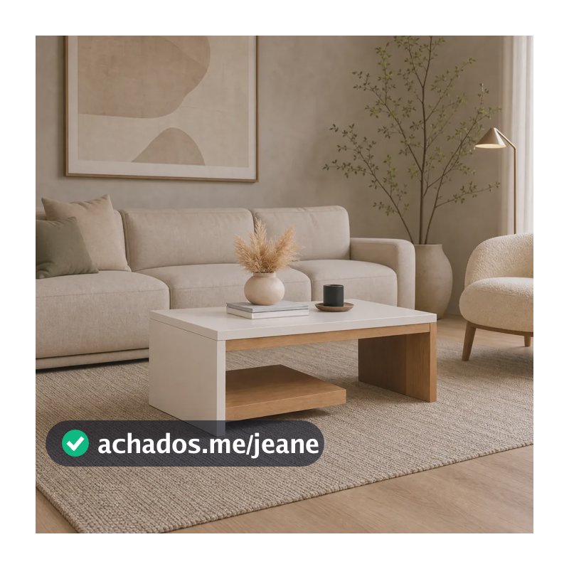 Mesa De Centro Apoio Organizador Sala Estar Revisteiro Luxo