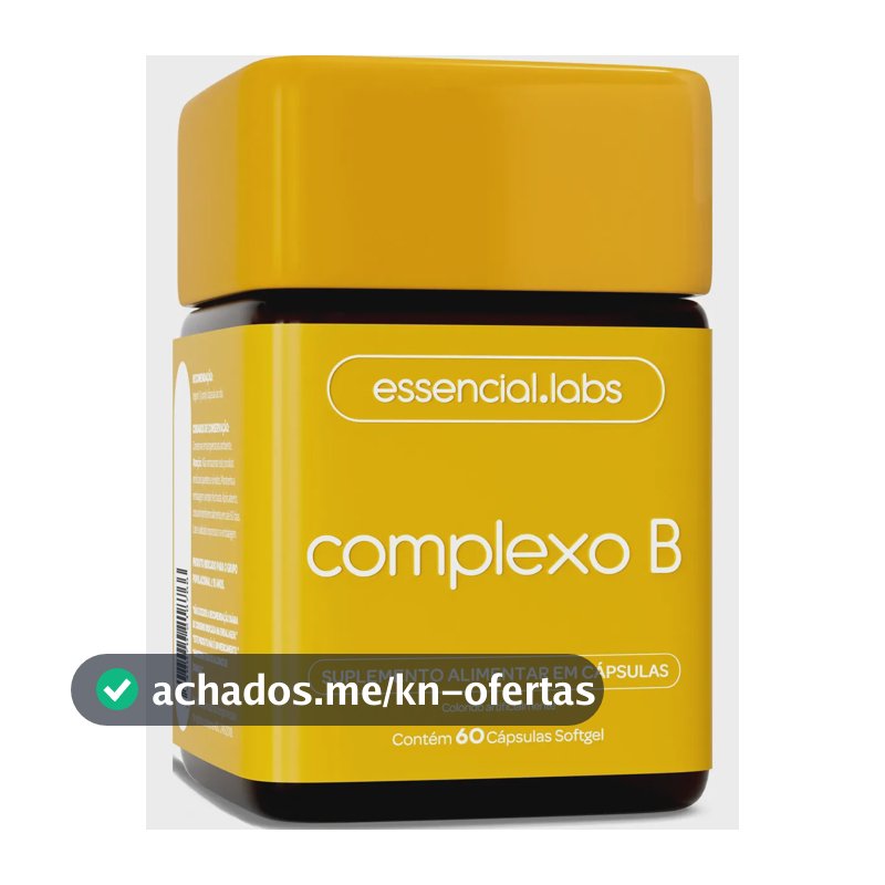 COMPLEXO B - Fórmula com Máxima Concentração e Biodisponibilidade - 60 Cápsulas Softgel