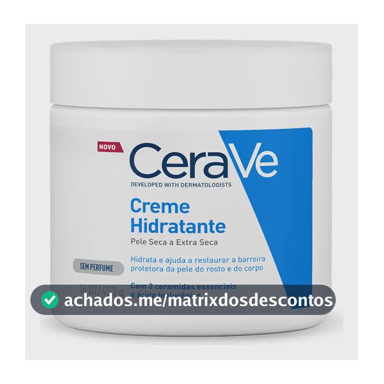 Creme Hidratante Textura Cremosa 454 G Cerave Sem Fragrância