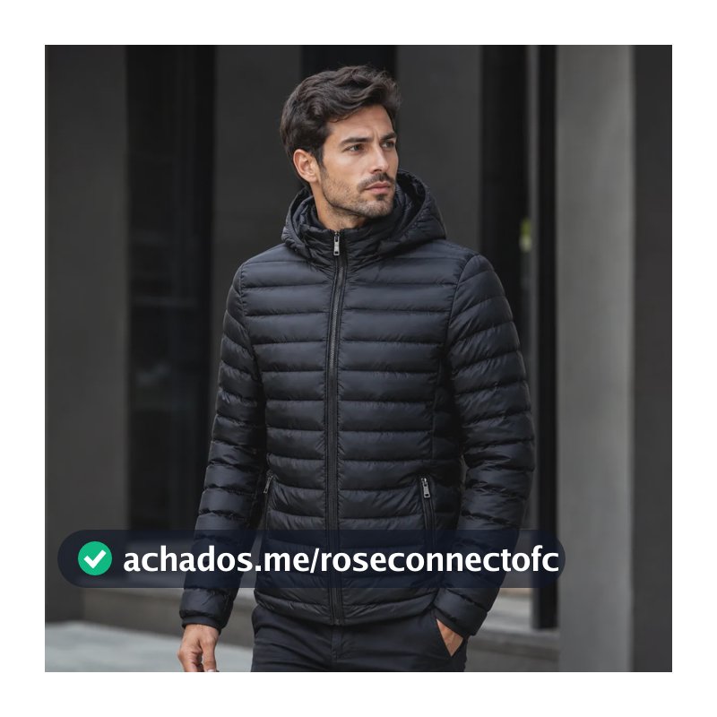 Jaqueta Masculina Puffer Corta Vento Bobojaco Blusa De Frio Preto M