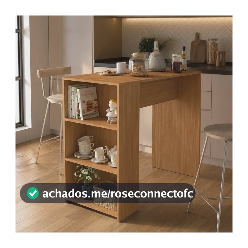 Ilha De Cozinha Gourmet Bancada Balcão Multiuso Freijó - TrioCasa