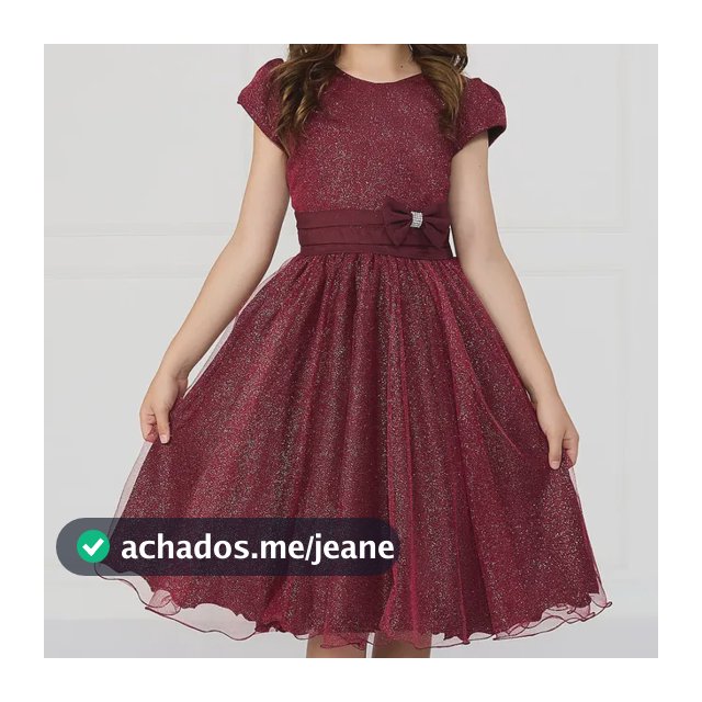 Vestido Brilhante Infantil Midi Laço Princesa Cores Elegante