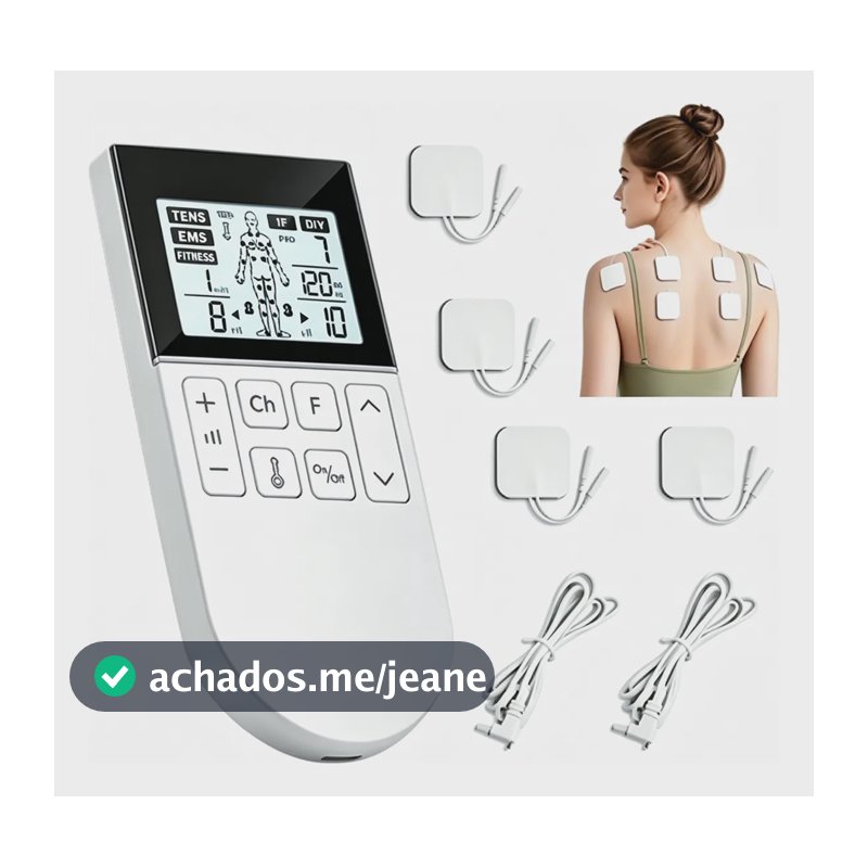Eletroestimulador Massageador Tens Aparelho Fisioterapia 127/220v Branco