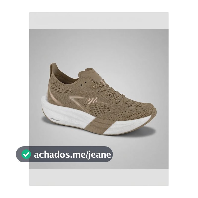 Tenis Feminino Esportivo Confortavel Actvitta Original Camel/cinza 38 Br