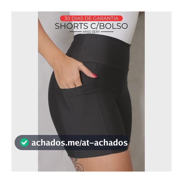 Shorts Academia Feminino Modelador Com Bolso Zero Opacidade