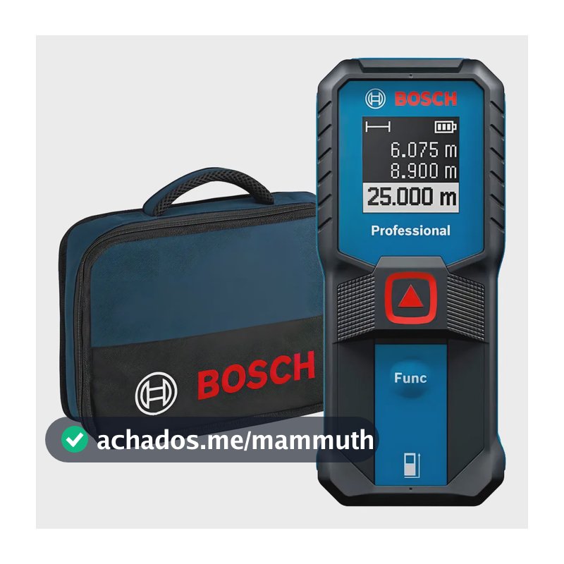 Trena A Laser Profissional Digital Medidor De Distancia Trena Laser Com Bolsa Alcance De 25m Glm 2523 Bosch