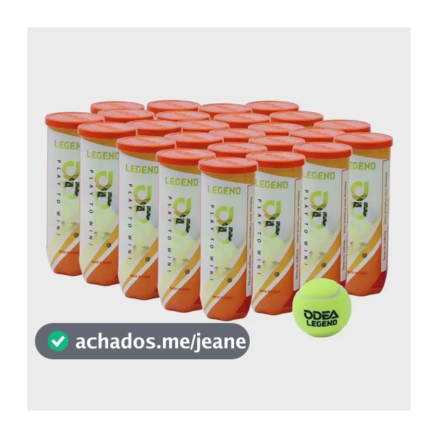 Caixa De Bolas De Tenis Odea Legend 24 Tubos De 3 Bolas Amarelo
