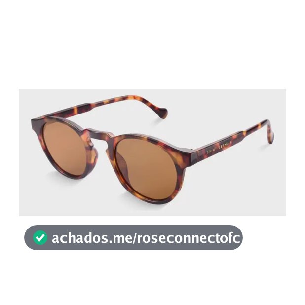 Óculos de Sol Saint Germain Duna Redondo Tartaruga com Lentes Marrom UV400