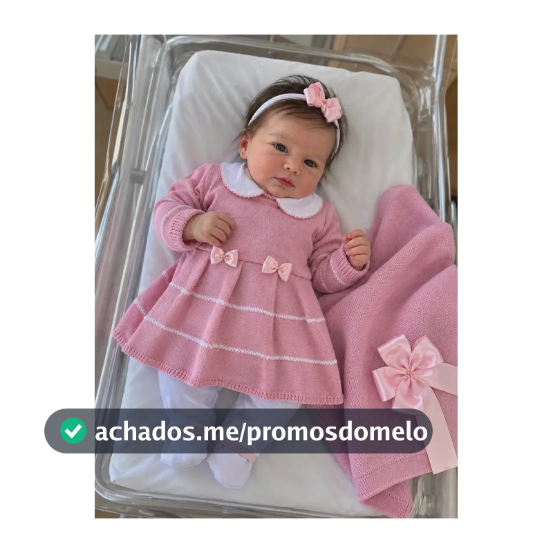 Saída De Maternidade Em Tricô Rosa Bebê Rosa 0 A 3 Meses
