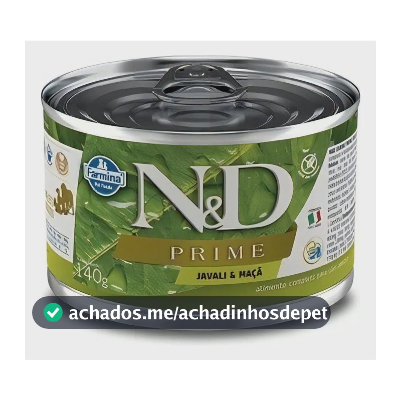 Ração Úmida N&d Prime Cães Adultos Sabor Javali E Maçã 140g