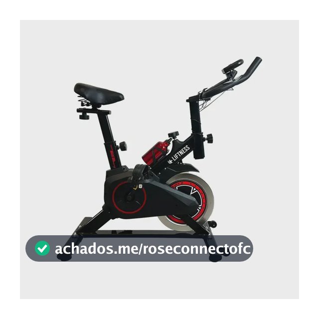 Bicicleta Ergométrica Spinning Liftness Preto 100kg Aço Carbono + Garrafa