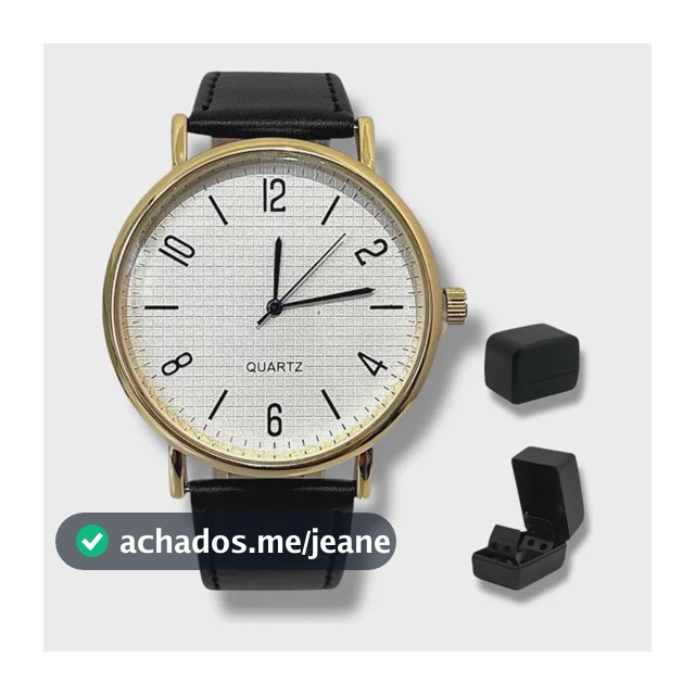 Relógio Masculino De Couro Social Elegante Números Grande