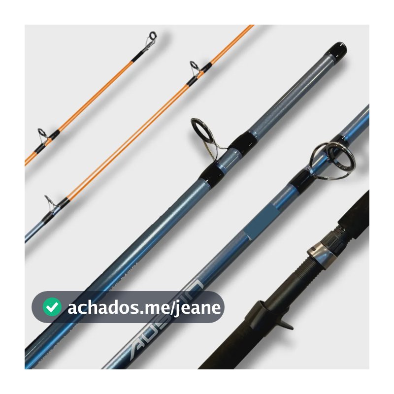 Vara Pesca Austin 2,40m 60lbs Para Carretilha Casting 170g Azul-aço