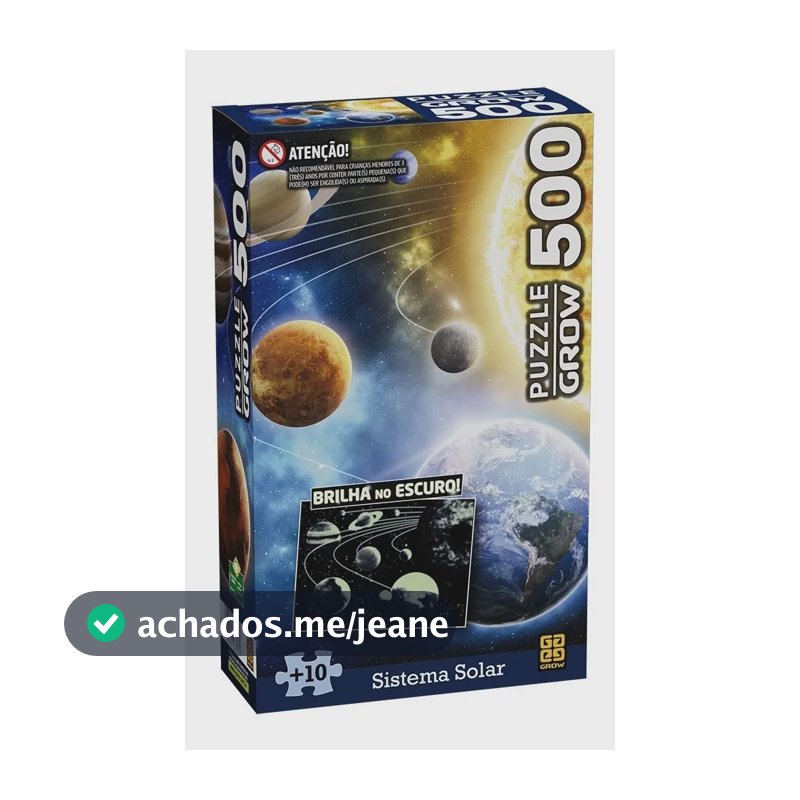 Jogo Quebra Cabeça Sistema Solar Brilha No Escuro 500 Peças