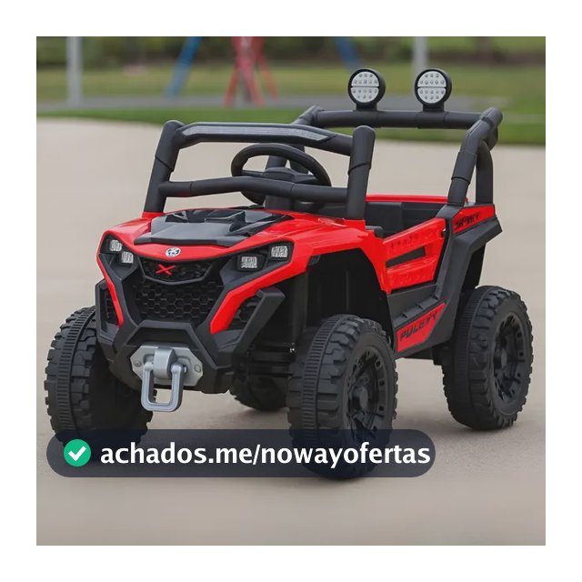 Carro Jipe Elétrico Infantil Controle Remoto Pedal Sons Cor Vermelho