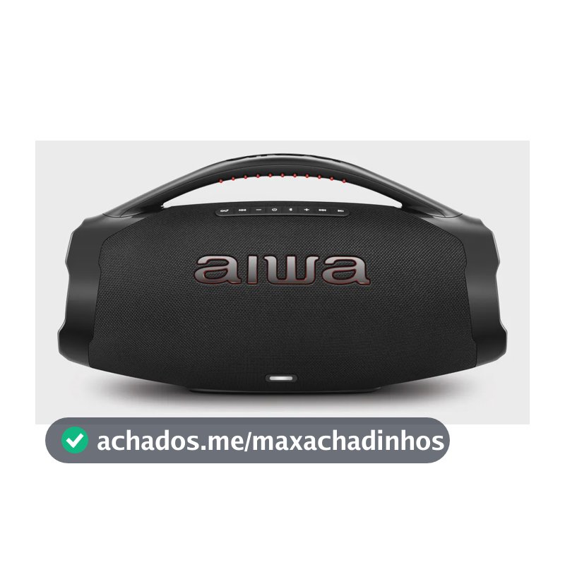 Caixa De Som Boombox Aiwa AWS-BBS-01-B 200w IP66 30hs De Bateria