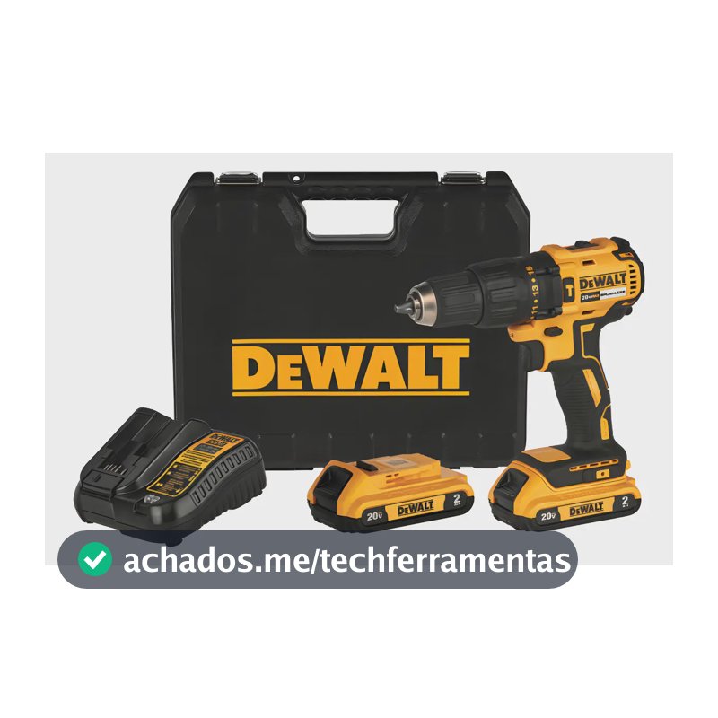 Parafusadeira Furadeira Dewalt Dcd7781d2 20v 2 Baterias 2ah Amarelo 127/220v