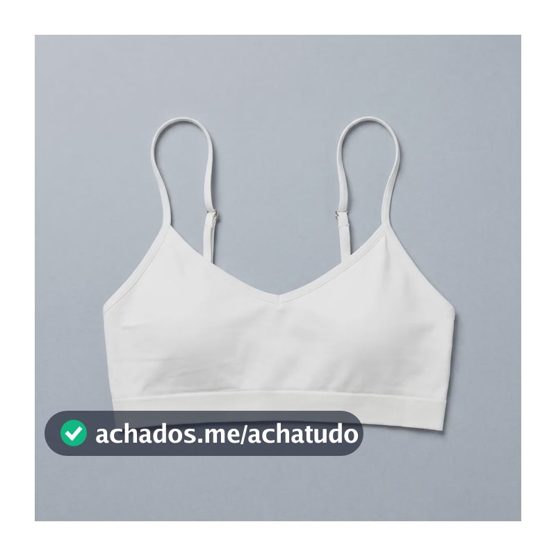 Top Sutiã Sem Bojo Cropped Lingerie Mercado Livre Basics Branco Liso G