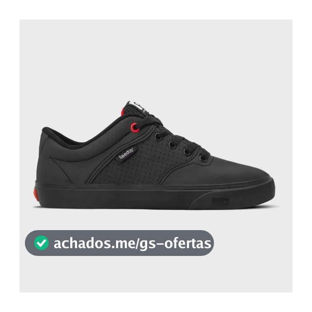 Tênis Freeday Skate Flip Eco Preto Preto Sintético Original