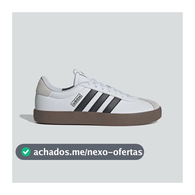 Tênis Casual Masculino Vl Court 3.0 adidas Branco/preto Liso 42 Br