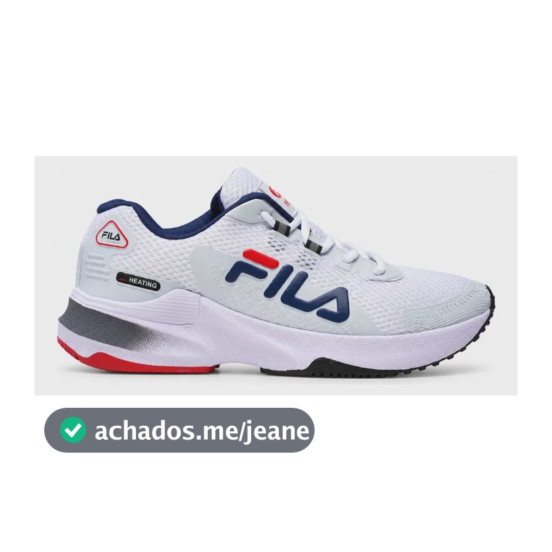 Tênis Fila Lançamento Para Academia Caminhada Treino F Branco Vermelho 40 Br