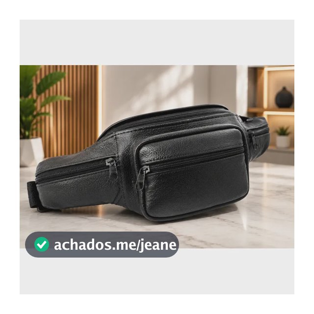 Pochete Masculina De Couro 100% Legítimo Espaçosa Oferta