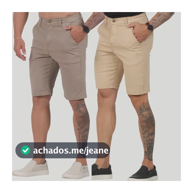 Kit 2 Bermuda Sport Fino Casual Elegante Com Lycra Elastano