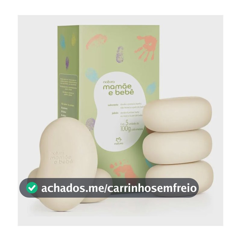Sabonete Em Barra Mamãe E Bebê Natura - 5 Unid De 100g Cada