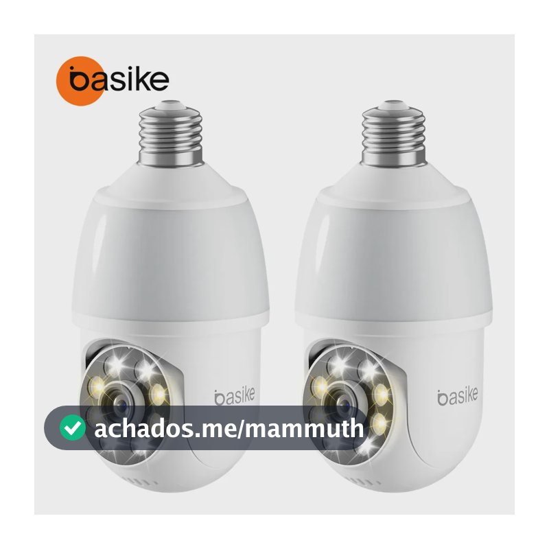 Kit 2 Câmeras Lâmpada Inteligente Seguranca Wifi Interna Com Luz Led, Ptz 360° Full Hd 1080p, App Icsee Soquete E27 Com Visão Noturna Áudio Bidirecional Câmera Residencial Fácil Instalação