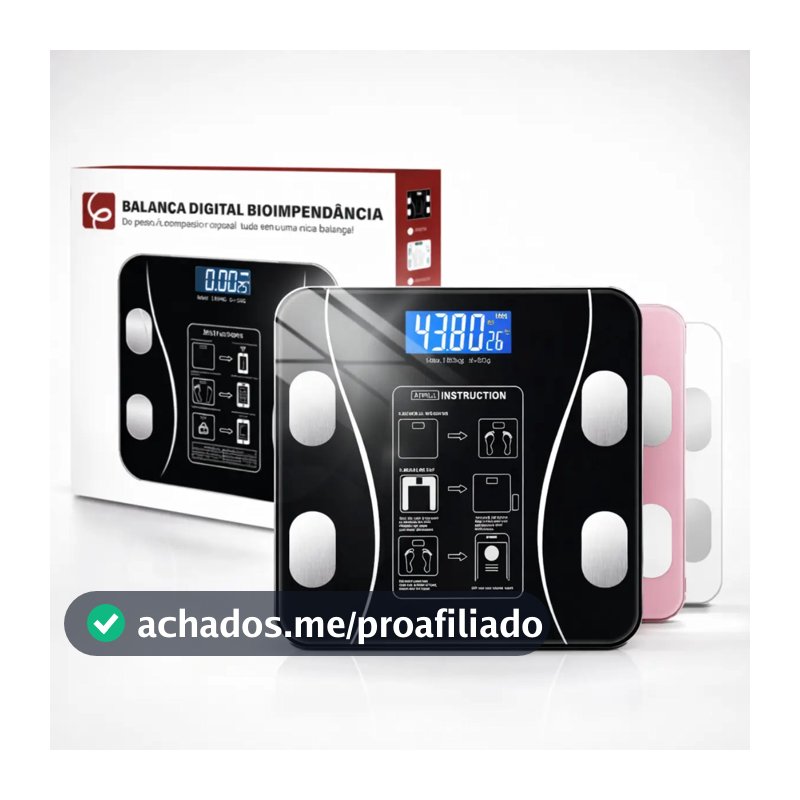 Eps-6905 Balança Epsilon Inteligente Bluetooth Com App, Lcd, Vidro Temperado, 180kg