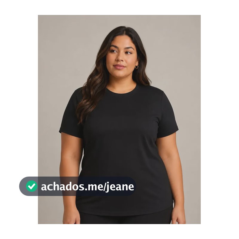 Camiseta Feminina Dry Fit Plus Size Academia Fitness Preto G3