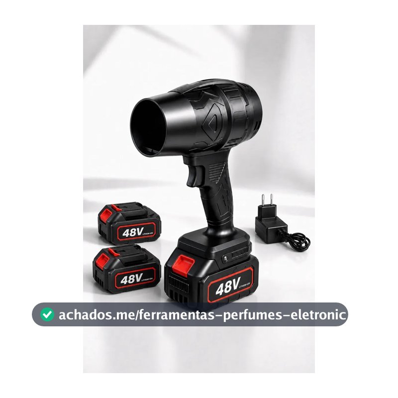 Soprador de Ar Turbo Portátil Sem Fio Recarregável para Secagem de Carro, Folhas, Quintal, Jardim, Garagem, Poeira e Resíduos