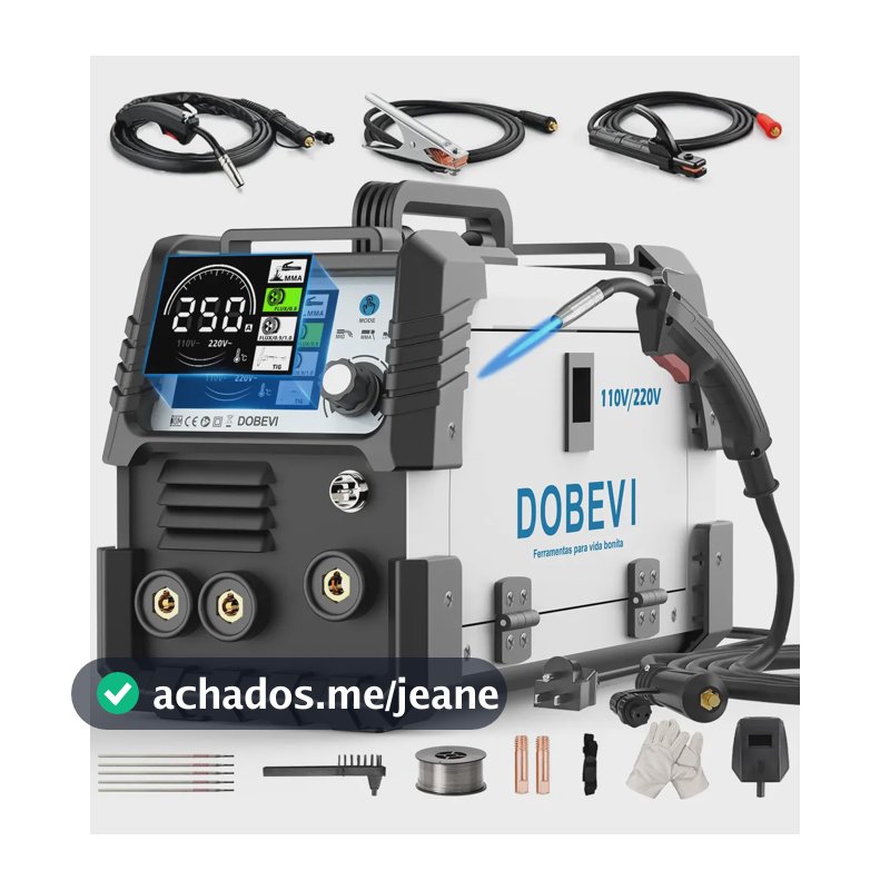 Máquina Solda Sem Gás Bivolt Mma+mig+tig 3 Em 1 C/lcd Dobevi