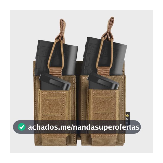 Porta Carregador Tático Votagoo Militar Dúo 9/5.56mm Armas