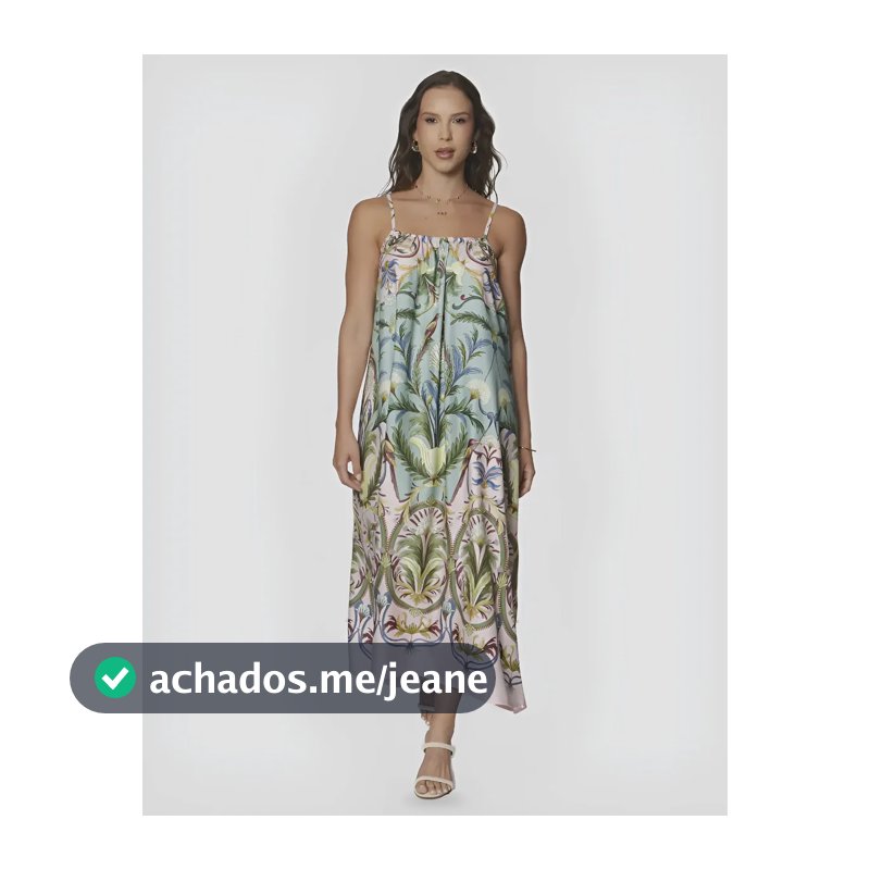 Vestido Farm Longo Alça Florecer Florescer_rs Elisa Florido G