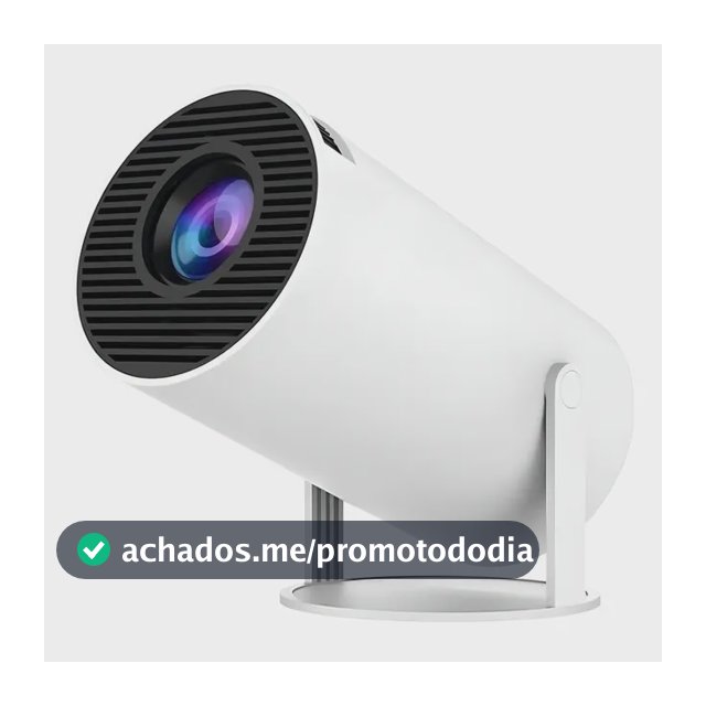 Projetor Led Mini VLX 4K Android 11 Branco Bluetooth HY300-A Wi-Fi 6 HD