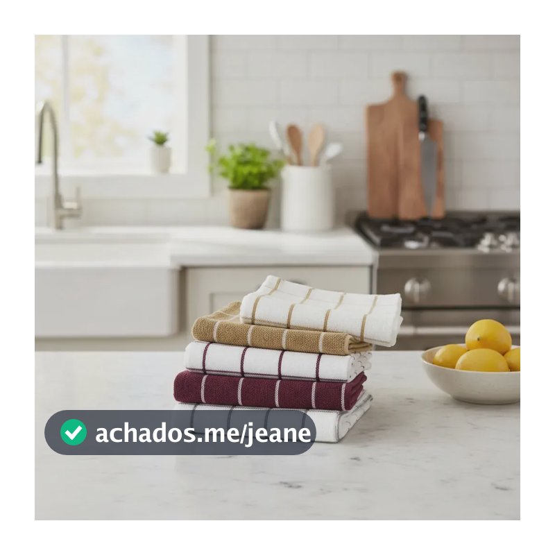 6 Panos De Prato Atoalhado Teka Chef Colorido Para Presente