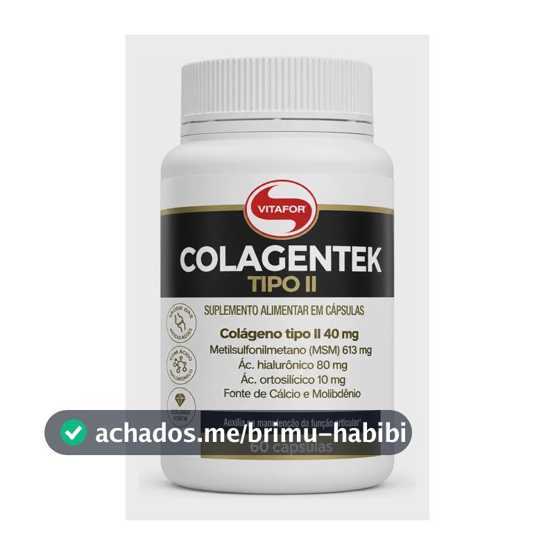 Suplemento Colagentek Il Com 60 Cápsulas Vitafor Sem Sabor