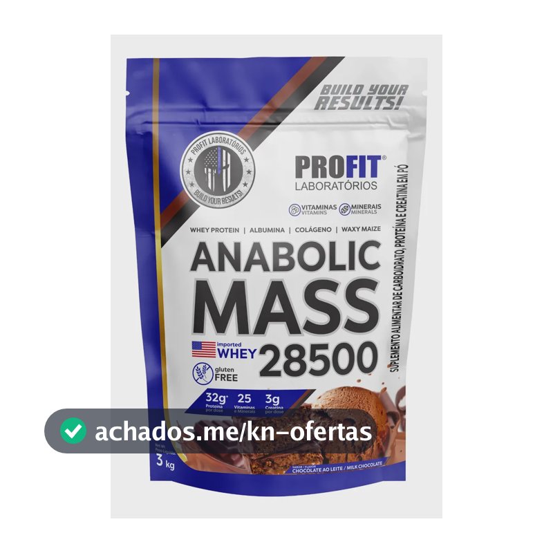 Anabolic Mass 28500 3kg Profit Labs Sabor Chocolate