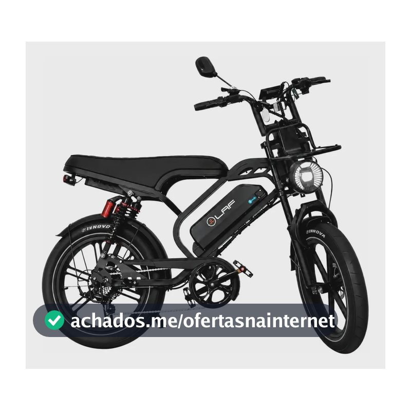 Bicicleta Bike Eletrica L40 Plus 1000w 48km Autopropelido Preto - Pneu Asfalto 20