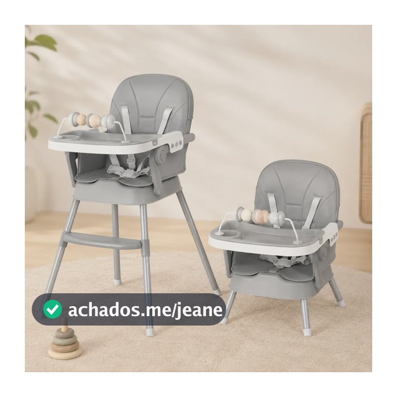 Cadeira Alimentação Bebê Portátil Ajustável Refeição Infant Cy-15 Cinza