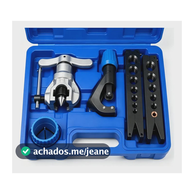 Kit 5 Flangeador Excêntrico 1/4 À 3/4 Cortador Maleta Azul
