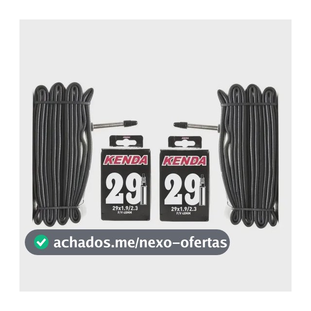 Par Câmara De Ar 29 1.9/2.30 Kenda Mtb Bico Presta Fino 48mm Presta Preto