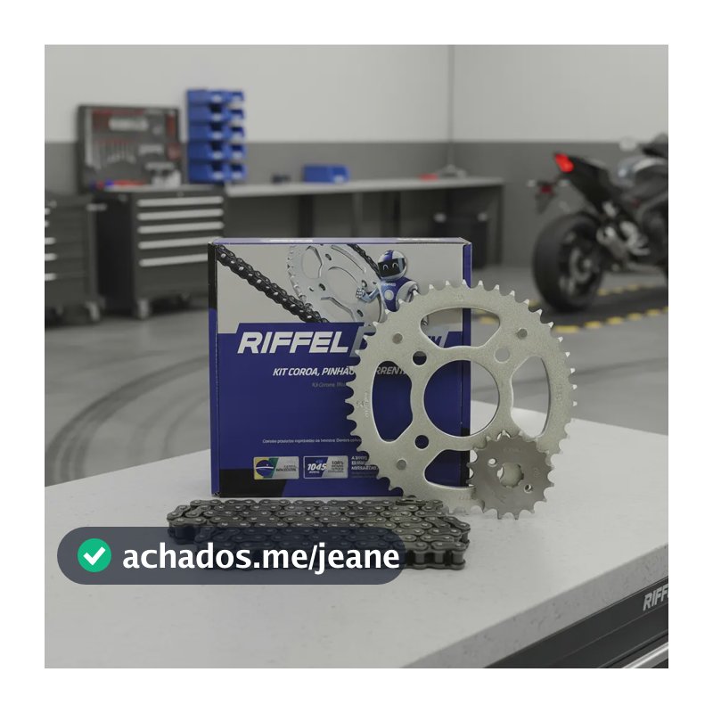 Kit Relação Cg 150/160 Titan Fan 2004 A 2015 Riffel Original Cinza