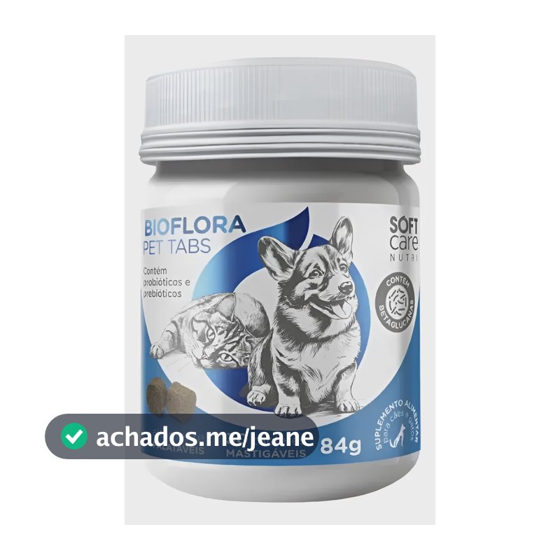 Bioflora Pet Tabs Soft Care Nutri - 30 Tabletes Mastigáveis